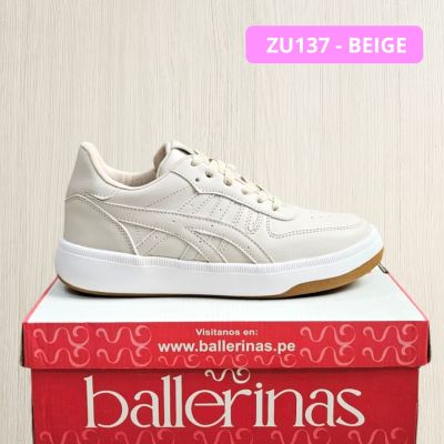ZAPATILLAS URBANAS - Código: ZU137-BEIGE-35