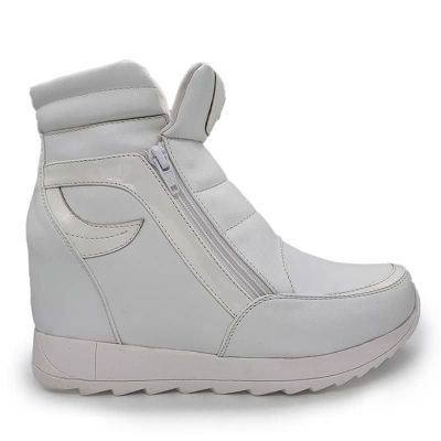 ZAPATILLAS CON TACO INCORPORADO - Código: ZTC112-BLANCO-38